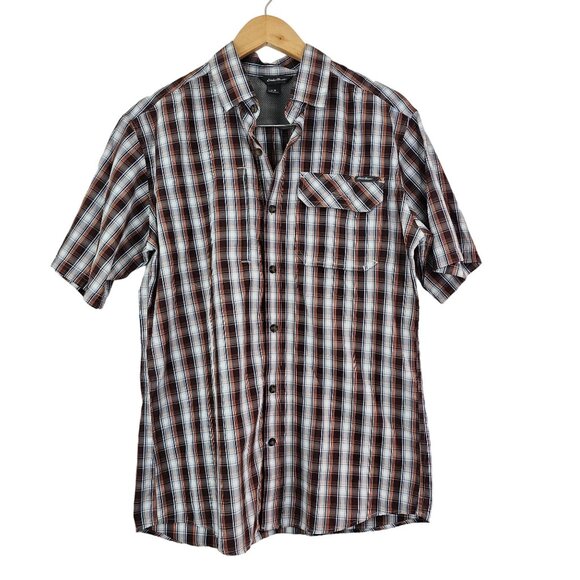 Eddie Bauer Other - Eddie Bauer Mens Outdoors Plaid Shirt Size Medium Vented Fishing Camping Casual
